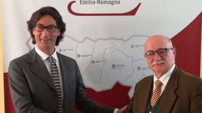 Da sinistra: Antonio Tinelli Resp. Prevenzione San Patrignano - Alberto Zambianchi, presidente Unioncamere ER 
